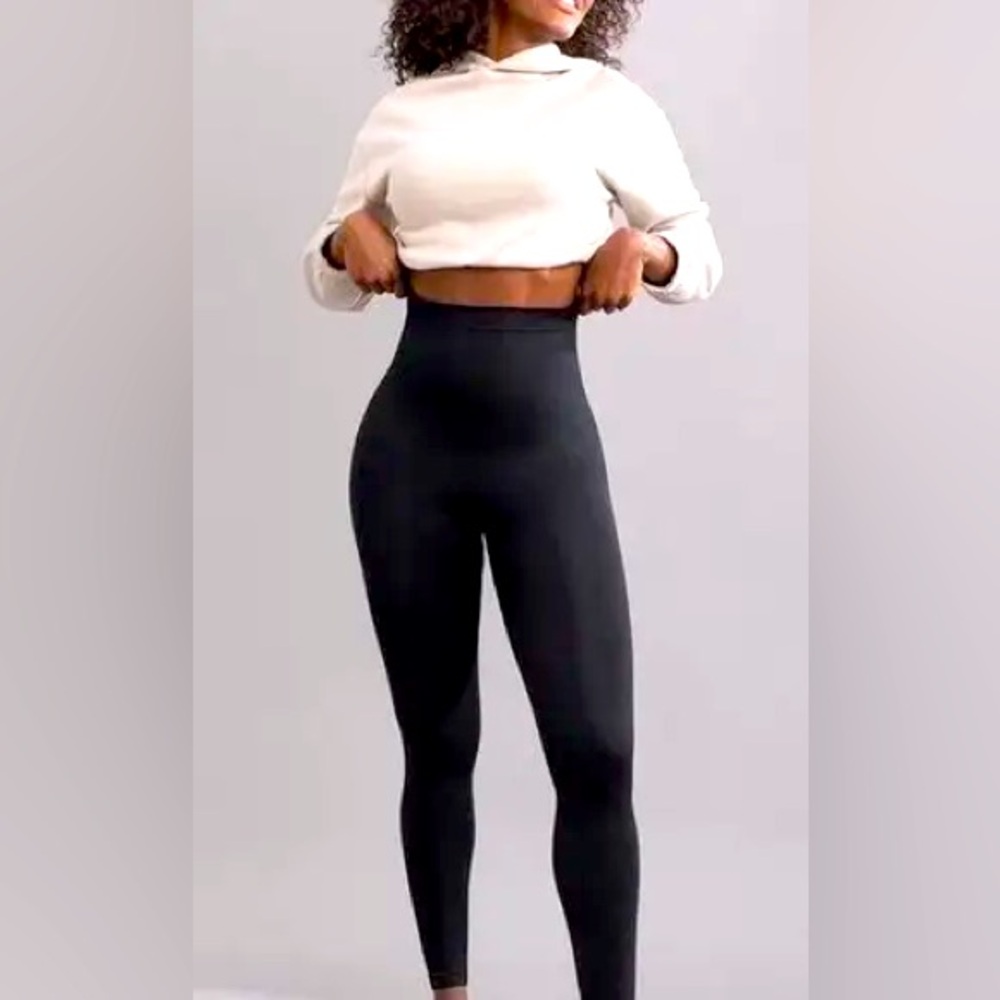 Shapermint MEDIUM High Waisted Shaping Leggings 42075 black shaper pants NEW